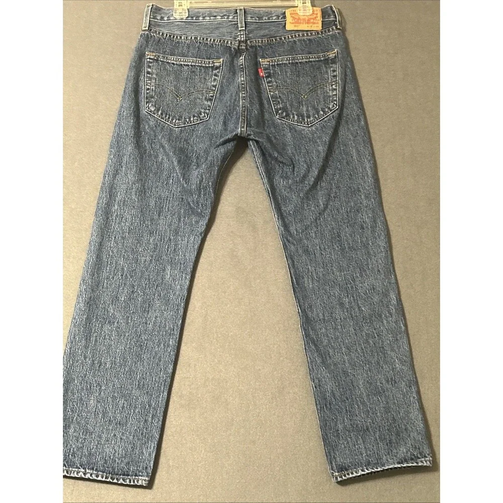 Levi's 501 Men's Straight Leg Button Fly Jeans Blank Tab 32x29
